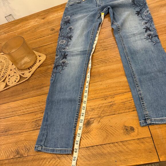Seven 7 skinny floral embroidered Jean size 10 - Picture 8 of 10